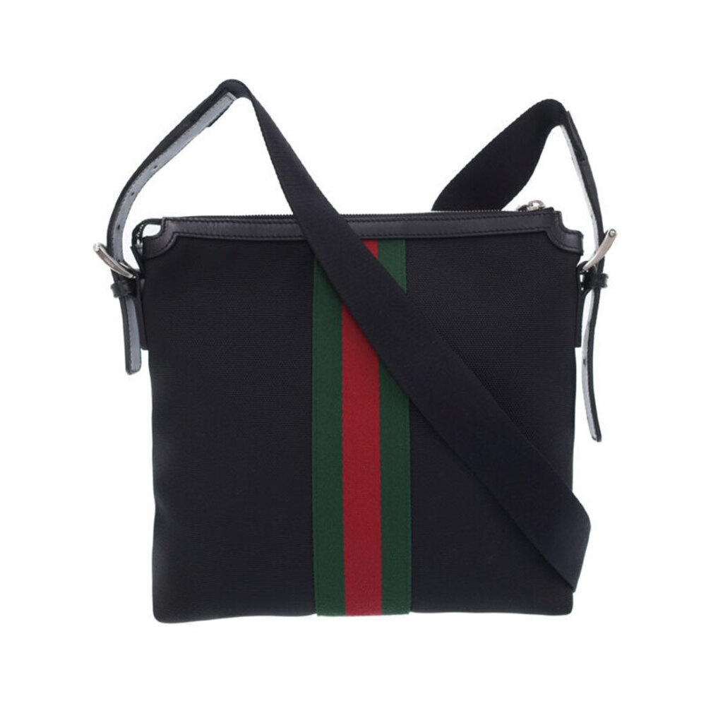 Gucci Web Messenger Black Shoulder Band Bag Bag